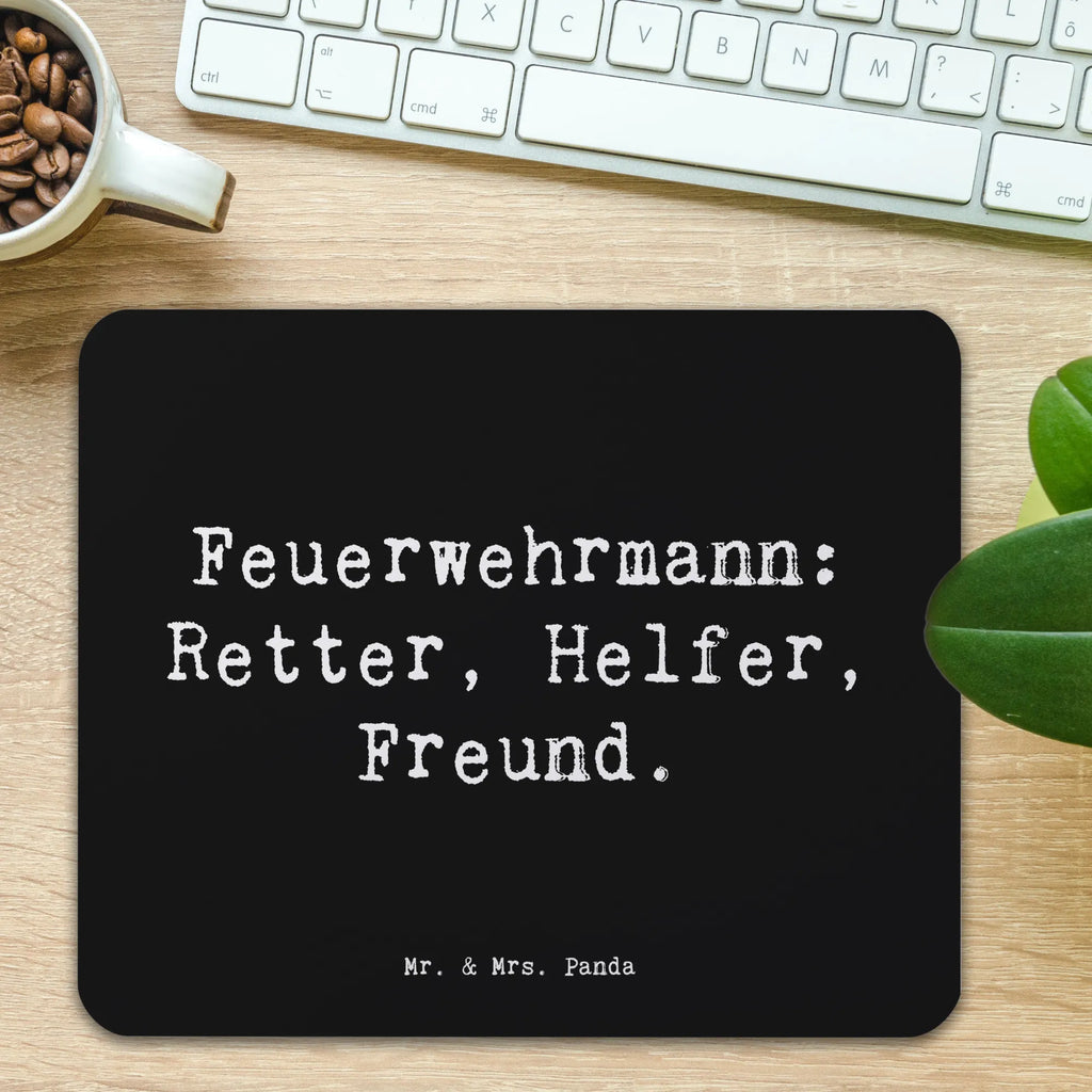 Mouse mat Saying Feuerwehrmann: Retter, Helfer, Freund. Computer zubehör, Mauspad Büro, Mauspad, Arbeitszimmer, Mausunterlage, Designer Mauspad, PC Zubehör, Büroausstattung, Mousepad, Einzigartiges Mauspad