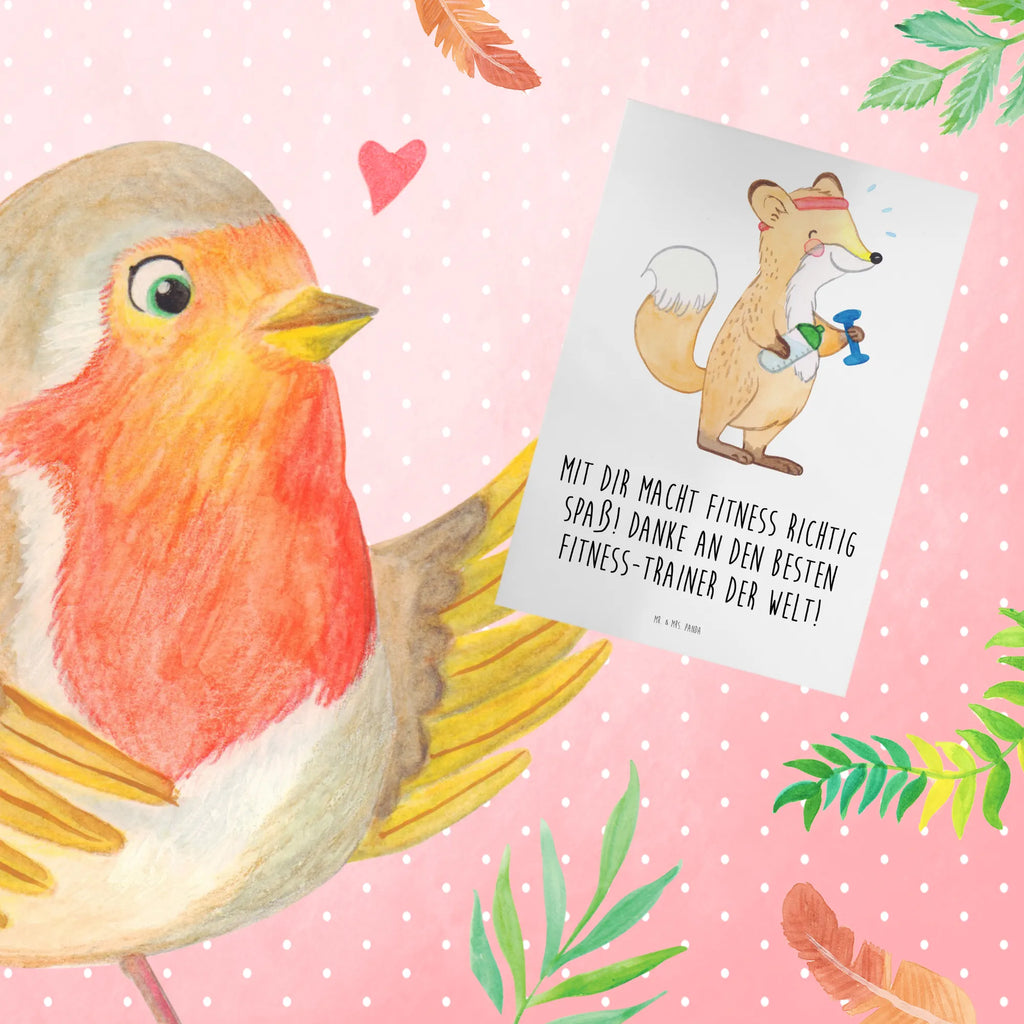 Grußkarte Fitness-Trainer Dank Grußkarte, Geburtstagskarte, Glückwunschkarte, Klappkarte, Karte, Ansichtskarten, Hochzeitskarte, Einladungskarte