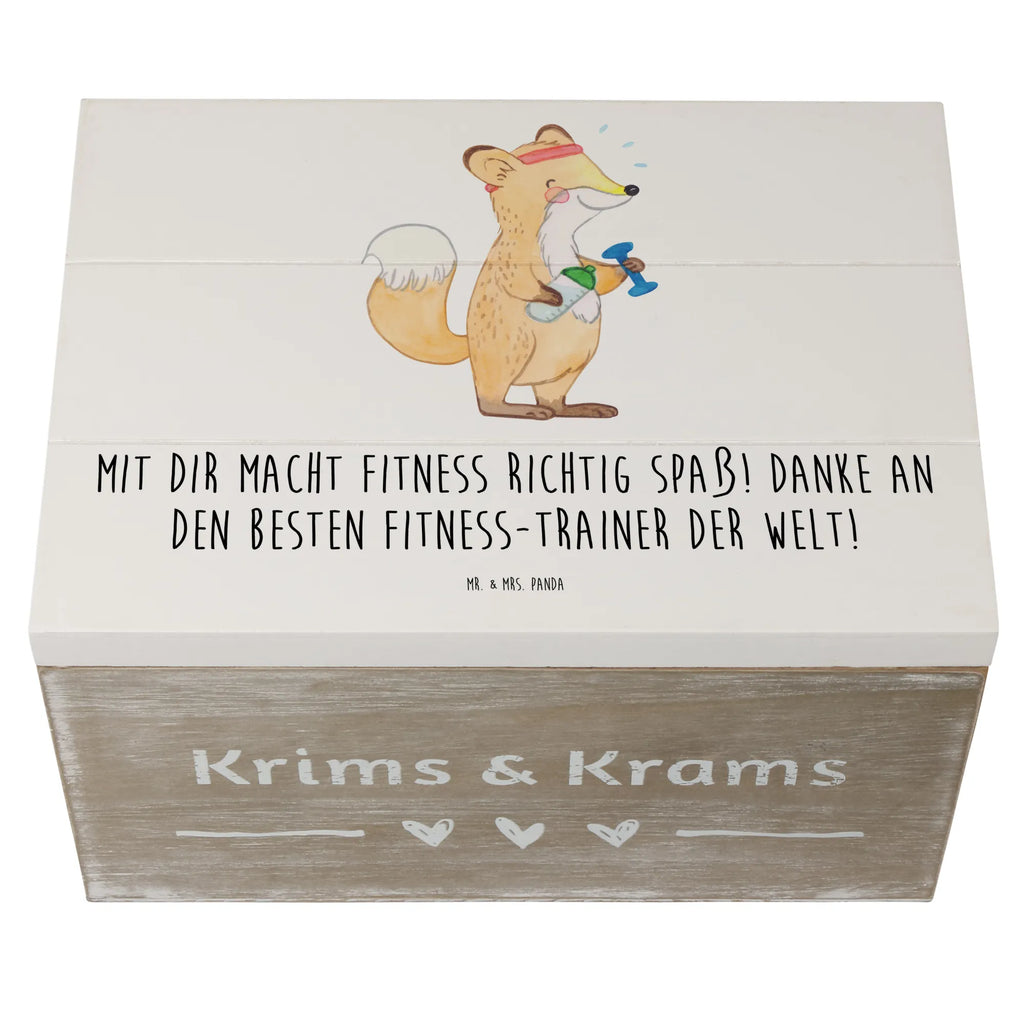 Holzkiste Fitness-Trainer Dank Schatzkiste, Erinnerungskiste, Schatulle, Holzkiste, Dekokiste, Geschenkbox, Erinnerungsbox, Geschenkdose, Kiste, Truhe, XXL, Aufbewahrungsbox