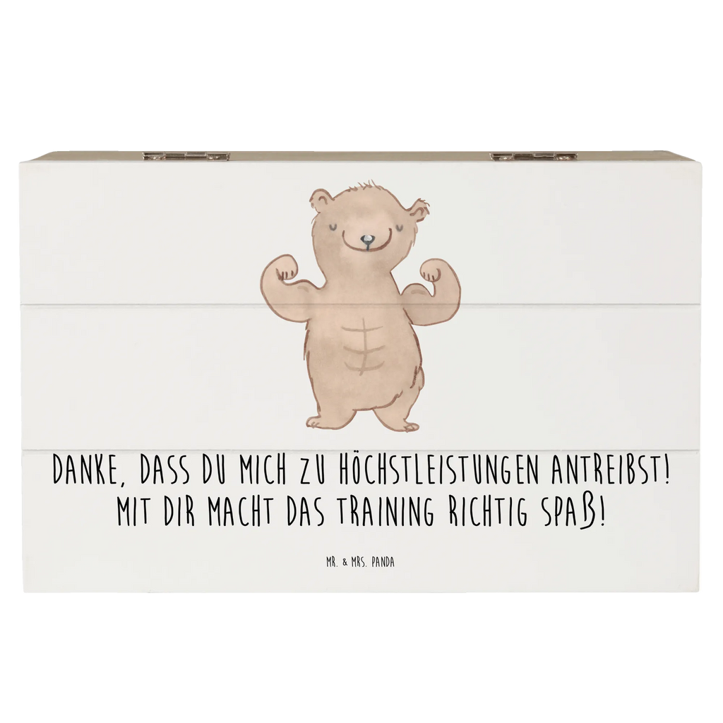 Holzkiste Motivierender Fitness-Trainer XXL, Kiste, Schatulle, Aufbewahrungsbox, Geschenkdose, Geschenkbox, Holzkiste, Erinnerungskiste, Dekokiste, Erinnerungsbox, Schatzkiste, Truhe
