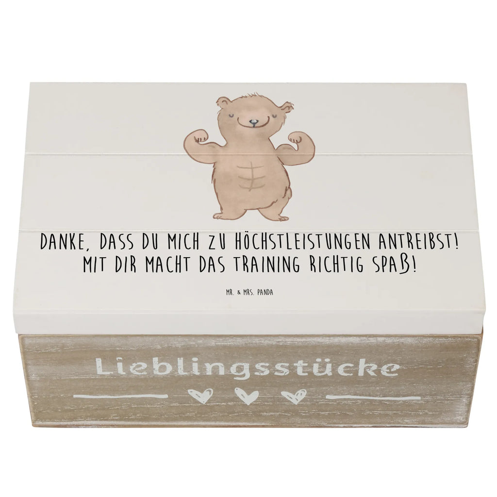 Holzkiste Motivierender Fitness-Trainer XXL, Kiste, Schatulle, Aufbewahrungsbox, Geschenkdose, Geschenkbox, Holzkiste, Erinnerungskiste, Dekokiste, Erinnerungsbox, Schatzkiste, Truhe