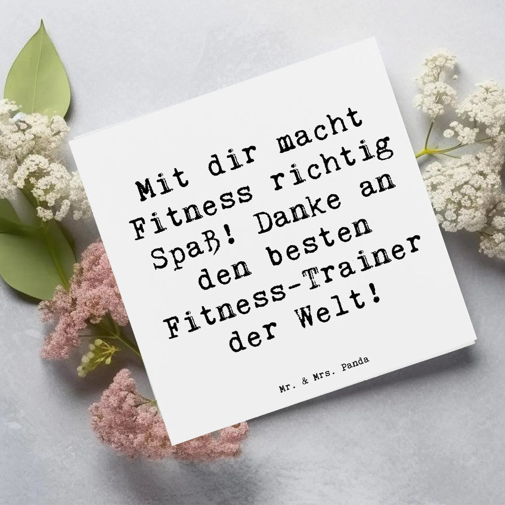 Deluxe Card Saying Mit dir macht Fitness richtig Spaß! Danke an den besten Fitness-Trainer der Welt! Karte, Grußkarte, Klappkarte, Einladungskarte, Glückwunschkarte, Hochzeitskarte, Geburtstagskarte, Hochwertige Grußkarte, Hochwertige Klappkarte