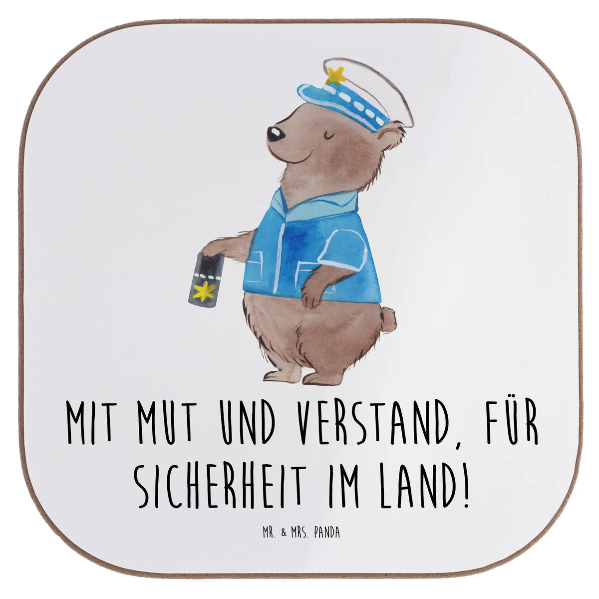 Untersetzer Polizist Mut Verstand