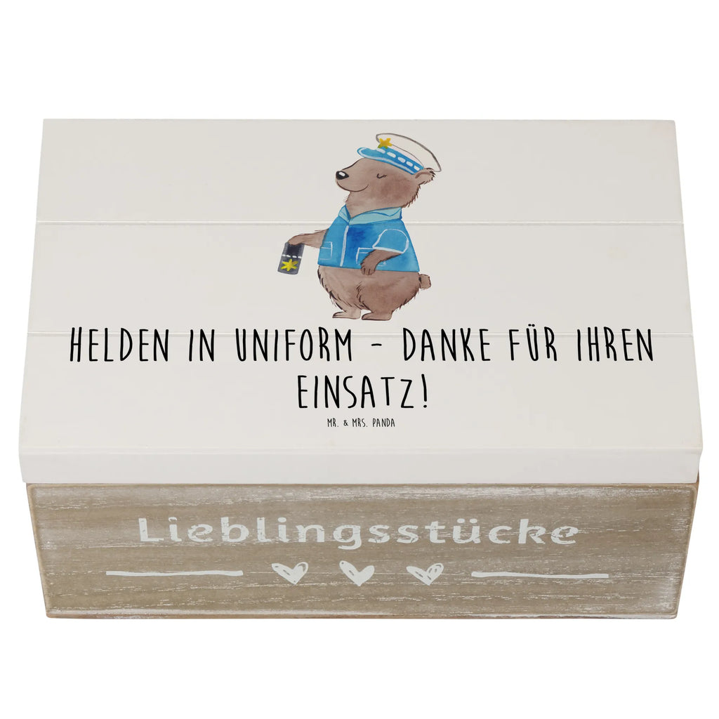 Holzkiste Polizist Held Geschenkdose, Kiste, Schatzkiste, Aufbewahrungsbox, Schatulle, Erinnerungsbox, Holzkiste, Erinnerungskiste, XXL, Truhe, Geschenkbox, Dekokiste