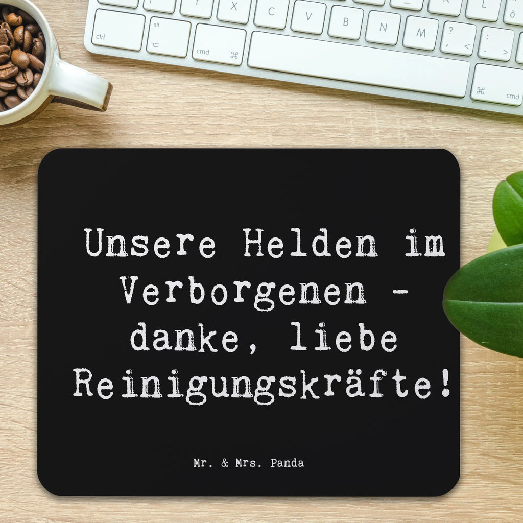 Mouse mat Saying Unsere Helden im Verborgenen - danke, liebe Reinigungskräfte! Mauspad, Mauspad Büro, Büroausstattung, PC Zubehör, Arbeitszimmer, Einzigartiges Mauspad, Computer zubehör, Designer Mauspad, Mausunterlage, Mousepad