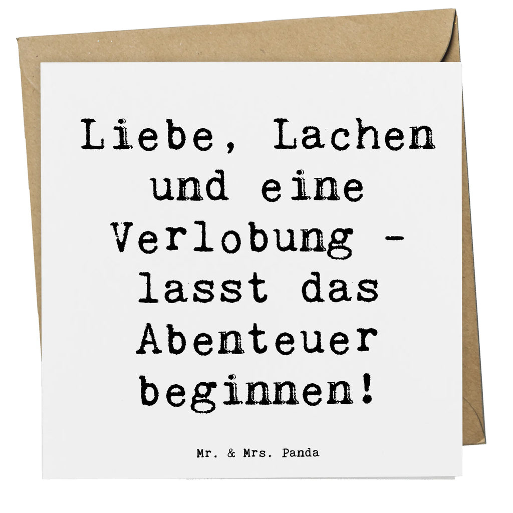 Deluxe Karte Liebe, Lachen und eine Verlobung - lasst das Abenteuer beginnen! Karte, Grußkarte, Klappkarte, Einladungskarte, Glückwunschkarte, Hochzeitskarte, Geburtstagskarte, Hochwertige Grußkarte, Hochwertige Klappkarte, Hochzeit, Hochzeitsgeschenk, Ehe, Hochzeitsfeier, Trauung, Trauungsgeschenk, Verlobungsfeier, Verlobungsgeschenk, Hochzeitsgeschenkideen, Hochzeitsgeschenke für Brautpaar