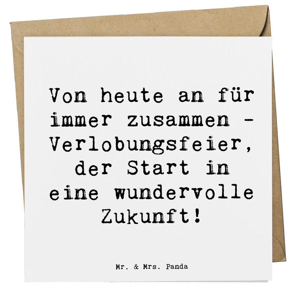 Deluxe Card Saying Von heute an für immer zusammen - Verlobungsfeier, der Start in eine wundervolle Zukunft!