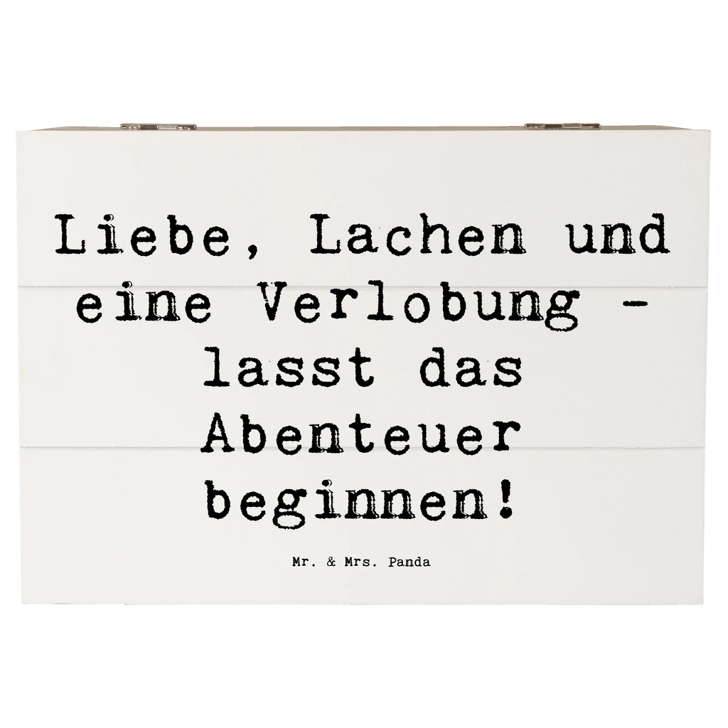 Wooden chest Saying Liebe, Lachen und eine Verlobung - lasst das Abenteuer beginnen! Aufbewahrungsbox, Dekokiste, Schatulle, Kiste, Holzkiste, Erinnerungsbox, XXL, Erinnerungskiste, Schatzkiste, Geschenkbox, Geschenkdose, Truhe, Hochzeit, Hochzeitsgeschenk, Ehe, Hochzeitsfeier, Trauung, Trauungsgeschenk, Hochzeitskarte, Verlobungsfeier, Verlobungsgeschenk, Hochzeitsgeschenkideen, Hochzeitsgeschenke für Brautpaar