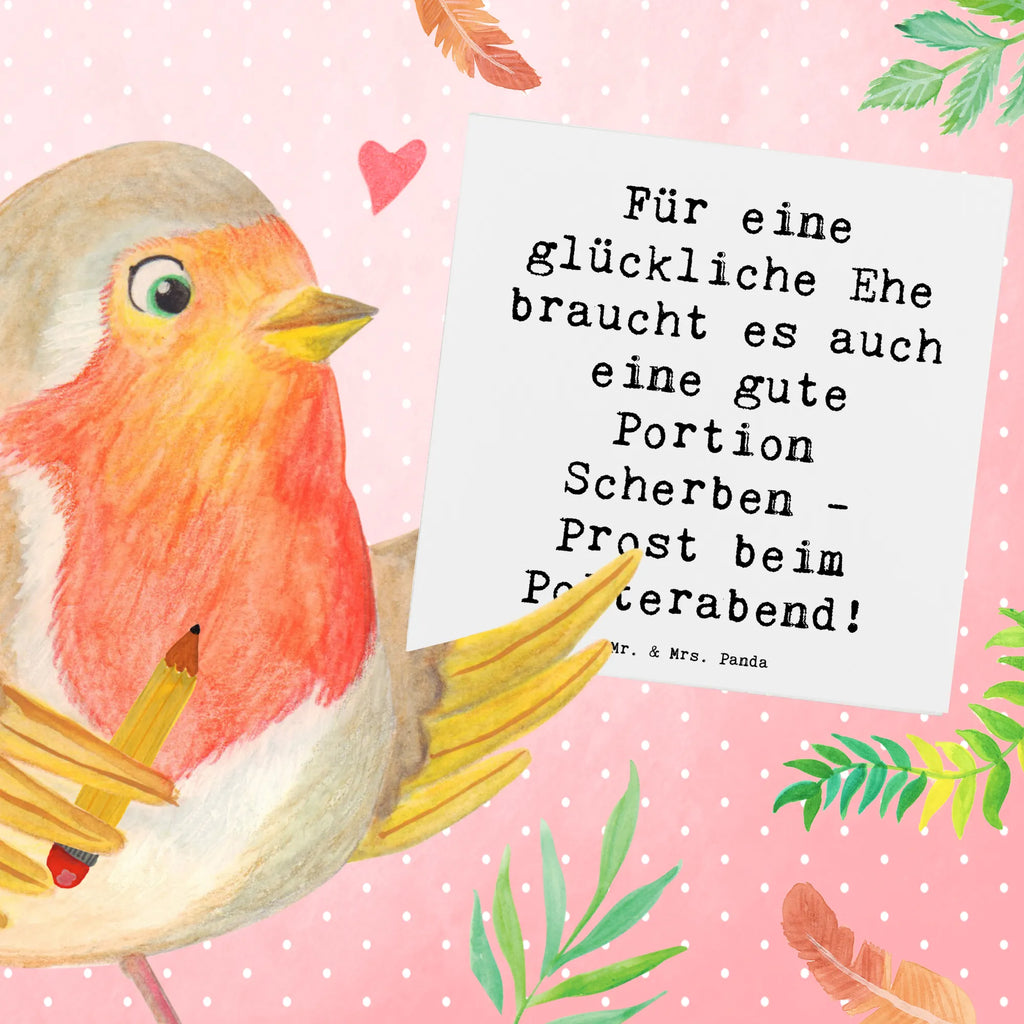Deluxe Card Saying Für eine glückliche Ehe braucht es auch eine gute Portion Scherben - Prost beim Polterabend! Karte, Grußkarte, Klappkarte, Einladungskarte, Glückwunschkarte, Hochzeitskarte, Geburtstagskarte, Hochwertige Grußkarte, Hochwertige Klappkarte, Hochzeit, Hochzeitsgeschenk, Ehe, Hochzeitsfeier, Trauung, Trauungsgeschenk, Verlobungsfeier, Verlobungsgeschenk, Hochzeitsgeschenkideen, Hochzeitsgeschenke für Brautpaar