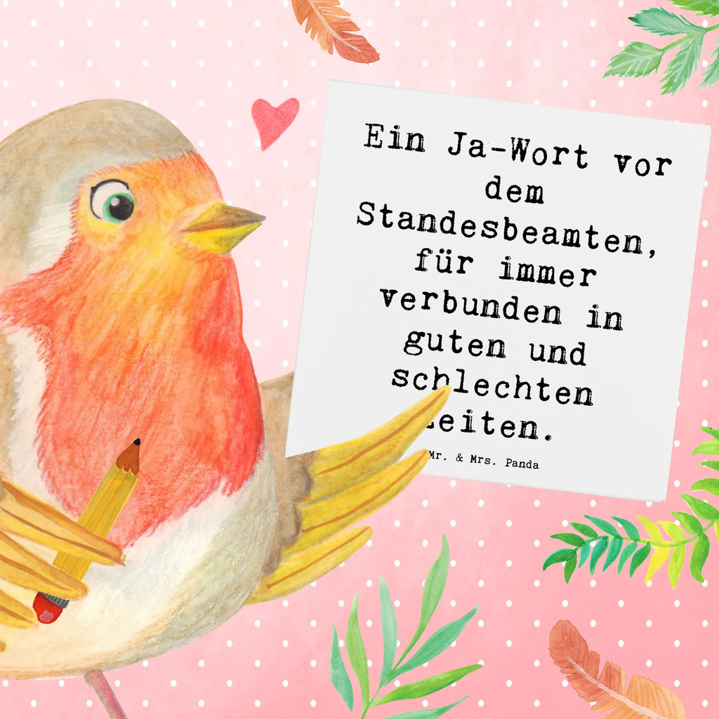 Deluxe Card Saying Ein Ja-Wort vor dem Standesbeamten, für immer verbunden in guten und schlechten Zeiten. Karte, Grußkarte, Klappkarte, Einladungskarte, Glückwunschkarte, Hochzeitskarte, Geburtstagskarte, Hochwertige Grußkarte, Hochwertige Klappkarte, Hochzeit, Hochzeitsgeschenk, Ehe, Hochzeitsfeier, Trauung, Trauungsgeschenk, Verlobungsfeier, Verlobungsgeschenk, Hochzeitsgeschenkideen, Hochzeitsgeschenke für Brautpaar