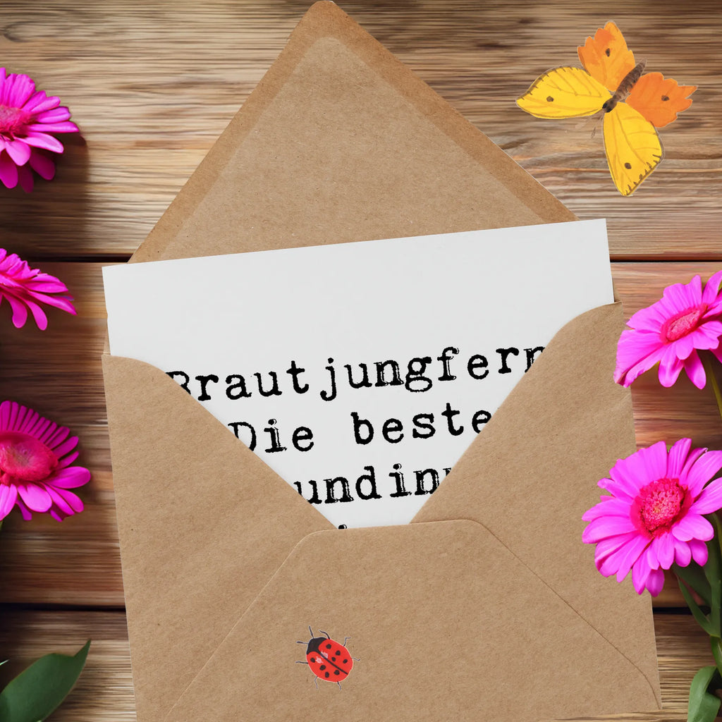 Deluxe Card Saying Brautjungfern: Die besten Freundinnen, die eine Braut haben kann! Karte, Grußkarte, Klappkarte, Einladungskarte, Glückwunschkarte, Hochzeitskarte, Geburtstagskarte, Hochwertige Grußkarte, Hochwertige Klappkarte, Hochzeit, Hochzeitsgeschenk, Ehe, Hochzeitsfeier, Trauung, Trauungsgeschenk, Verlobungsfeier, Verlobungsgeschenk, Hochzeitsgeschenkideen, Hochzeitsgeschenke für Brautpaar