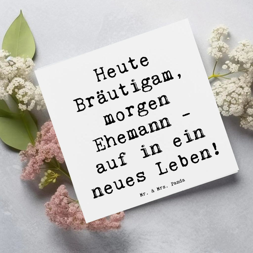 Deluxe Karte Spruch Bräutigam Heute Grußkarte, Glückwunschkarte, Karte, Hochzeitskarte, Hochwertige Klappkarte, Geburtstagskarte, Einladungskarte, Klappkarte, Hochwertige Grußkarte, Hochzeit, Hochzeitsgeschenk, Ehe, Hochzeitsfeier, Trauung, Trauungsgeschenk, Verlobungsfeier, Verlobungsgeschenk, Hochzeitsgeschenkideen, Hochzeitsgeschenke für Brautpaar