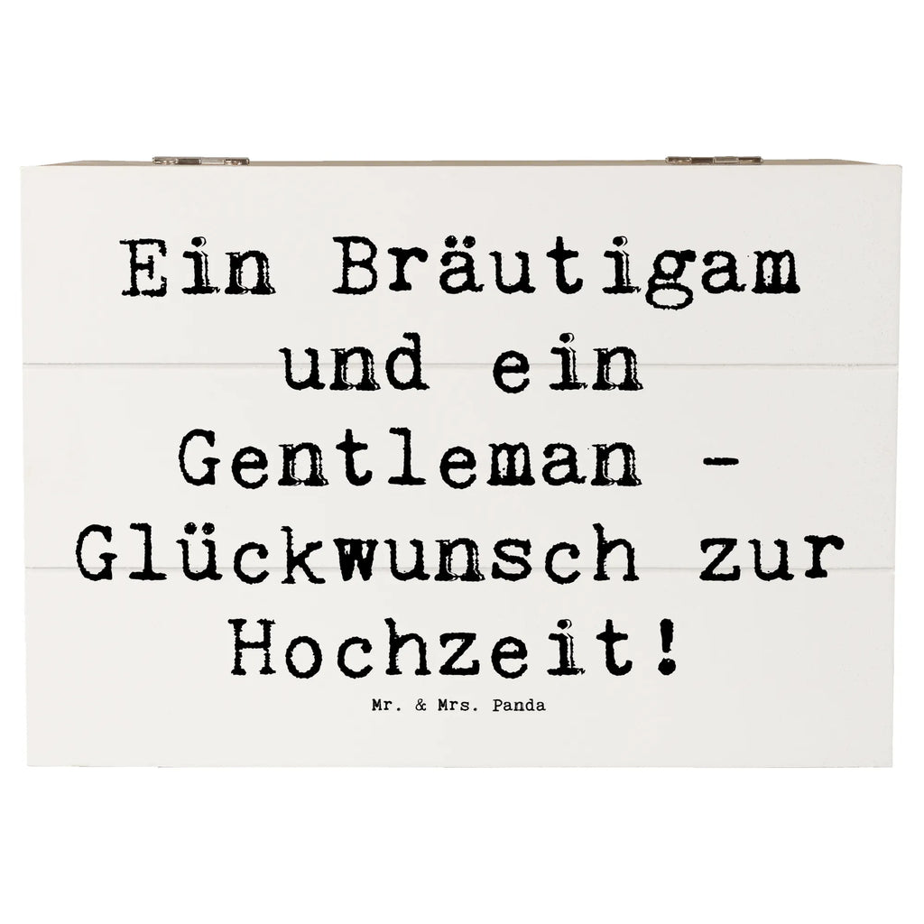 Wooden chest Saying Ein Bräutigam und ein Gentleman - Glückwunsch zur Hochzeit! Holzkiste, Kiste, Schatzkiste, Truhe, Schatulle, XXL, Erinnerungsbox, Erinnerungskiste, Dekokiste, Aufbewahrungsbox, Geschenkbox, Geschenkdose, Hochzeit, Hochzeitsgeschenk, Ehe, Hochzeitsfeier, Trauung, Trauungsgeschenk, Hochzeitskarte, Verlobungsfeier, Verlobungsgeschenk, Hochzeitsgeschenkideen, Hochzeitsgeschenke für Brautpaar