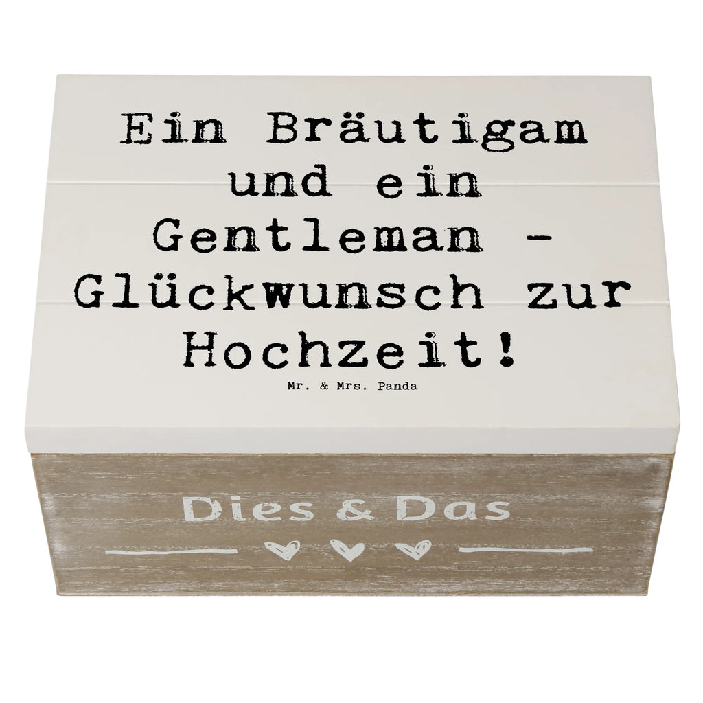 Wooden chest Saying Ein Bräutigam und ein Gentleman - Glückwunsch zur Hochzeit! Holzkiste, Kiste, Schatzkiste, Truhe, Schatulle, XXL, Erinnerungsbox, Erinnerungskiste, Dekokiste, Aufbewahrungsbox, Geschenkbox, Geschenkdose, Hochzeit, Hochzeitsgeschenk, Ehe, Hochzeitsfeier, Trauung, Trauungsgeschenk, Hochzeitskarte, Verlobungsfeier, Verlobungsgeschenk, Hochzeitsgeschenkideen, Hochzeitsgeschenke für Brautpaar