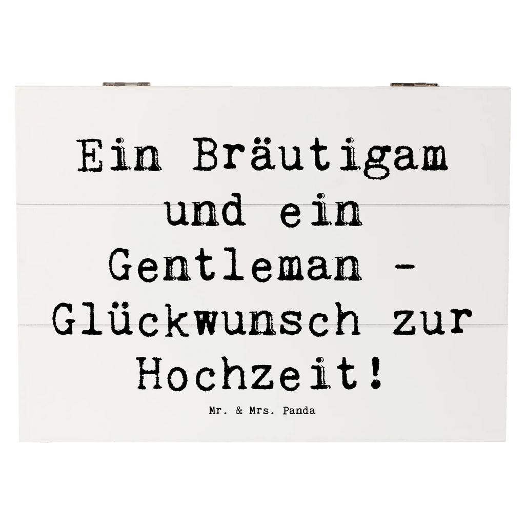 Wooden chest Saying Ein Bräutigam und ein Gentleman - Glückwunsch zur Hochzeit! Holzkiste, Kiste, Schatzkiste, Truhe, Schatulle, XXL, Erinnerungsbox, Erinnerungskiste, Dekokiste, Aufbewahrungsbox, Geschenkbox, Geschenkdose, Hochzeit, Hochzeitsgeschenk, Ehe, Hochzeitsfeier, Trauung, Trauungsgeschenk, Hochzeitskarte, Verlobungsfeier, Verlobungsgeschenk, Hochzeitsgeschenkideen, Hochzeitsgeschenke für Brautpaar