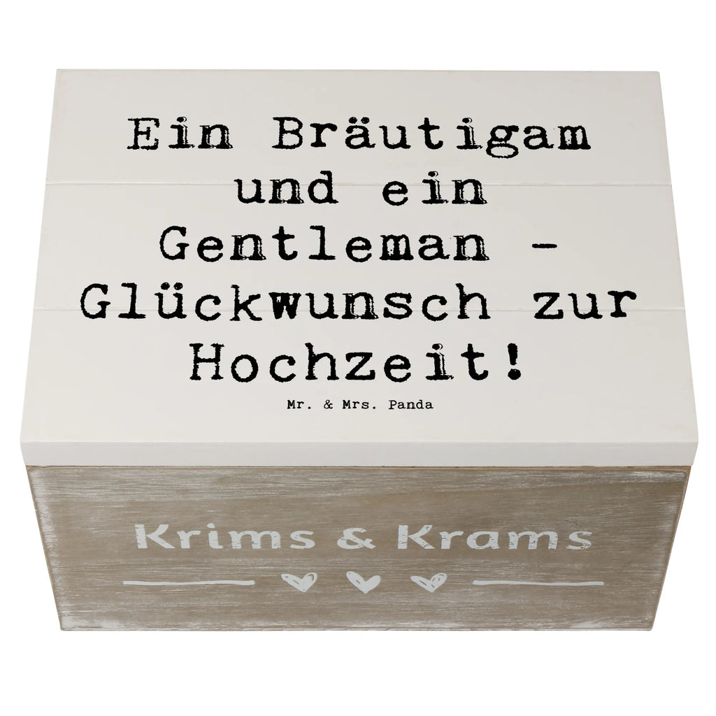 Wooden chest Saying Ein Bräutigam und ein Gentleman - Glückwunsch zur Hochzeit! Holzkiste, Kiste, Schatzkiste, Truhe, Schatulle, XXL, Erinnerungsbox, Erinnerungskiste, Dekokiste, Aufbewahrungsbox, Geschenkbox, Geschenkdose, Hochzeit, Hochzeitsgeschenk, Ehe, Hochzeitsfeier, Trauung, Trauungsgeschenk, Hochzeitskarte, Verlobungsfeier, Verlobungsgeschenk, Hochzeitsgeschenkideen, Hochzeitsgeschenke für Brautpaar