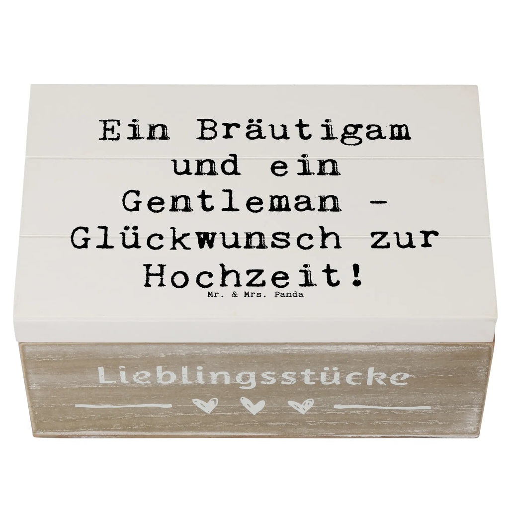 Wooden chest Saying Ein Bräutigam und ein Gentleman - Glückwunsch zur Hochzeit! Holzkiste, Kiste, Schatzkiste, Truhe, Schatulle, XXL, Erinnerungsbox, Erinnerungskiste, Dekokiste, Aufbewahrungsbox, Geschenkbox, Geschenkdose, Hochzeit, Hochzeitsgeschenk, Ehe, Hochzeitsfeier, Trauung, Trauungsgeschenk, Hochzeitskarte, Verlobungsfeier, Verlobungsgeschenk, Hochzeitsgeschenkideen, Hochzeitsgeschenke für Brautpaar