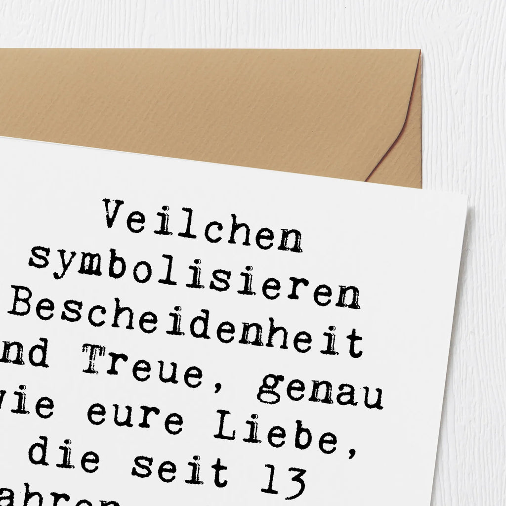 Deluxe Karte Spruch 13. Hochzeitstag Veilchenhochzeit Karte, Hochwertige Klappkarte, Hochzeitskarte, Geburtstagskarte, Klappkarte, Glückwunschkarte, Einladungskarte, Hochwertige Grußkarte, Grußkarte, Hochzeit, Hochzeitsgeschenk, Ehe, Hochzeitsfeier, Trauung, Trauungsgeschenk, Verlobungsfeier, Verlobungsgeschenk, Hochzeitsgeschenkideen, Hochzeitsgeschenke für Brautpaar