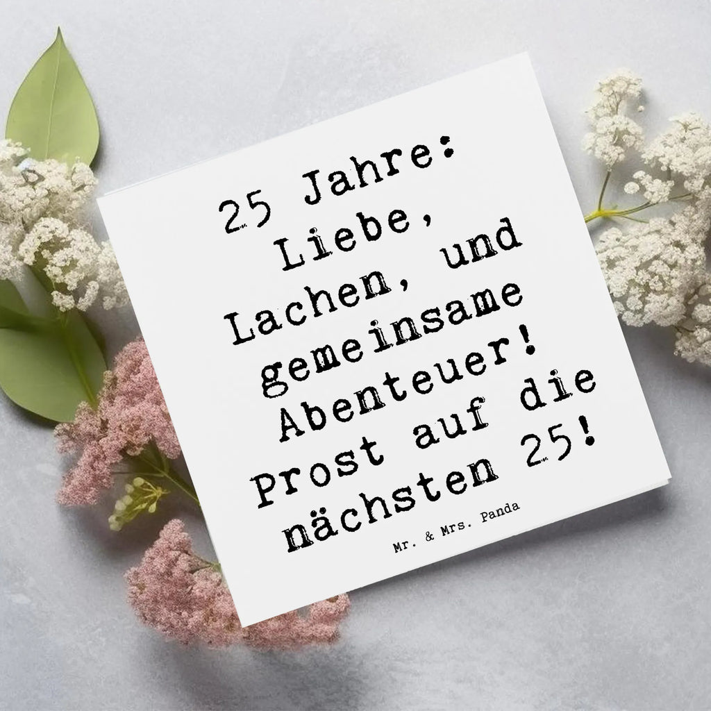 Deluxe Card Saying 25 Jahre: Liebe, Lachen, und gemeinsame Abenteuer! Prost auf die nächsten 25! Hochwertige Grußkarte, Glückwunschkarte, Einladungskarte, Hochzeitskarte, Grußkarte, Hochwertige Klappkarte, Geburtstagskarte, Klappkarte, Karte, Hochzeit, Hochzeitsgeschenk, Ehe, Hochzeitsfeier, Trauung, Trauungsgeschenk, Verlobungsfeier, Verlobungsgeschenk, Hochzeitsgeschenkideen, Hochzeitsgeschenke für Brautpaar