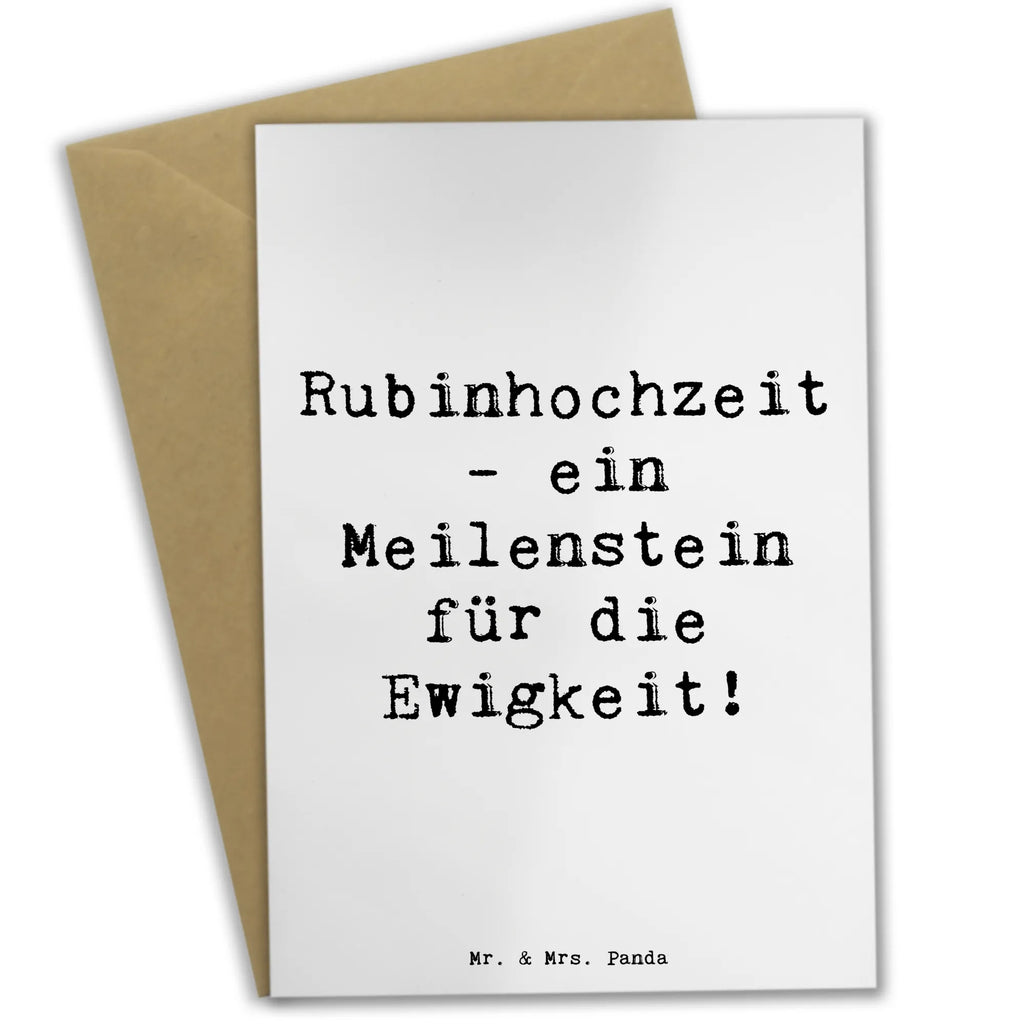 Grußkarte Rubinhochzeit - ein Meilenstein für die Ewigkeit! Grußkarte, Klappkarte, Einladungskarte, Glückwunschkarte, Hochzeitskarte, Geburtstagskarte, Karte, Ansichtskarten, Hochzeit, Hochzeitsgeschenk, Ehe, Hochzeitsfeier, Trauung, Trauungsgeschenk, Verlobungsfeier, Verlobungsgeschenk, Hochzeitsgeschenkideen, Hochzeitsgeschenke für Brautpaar