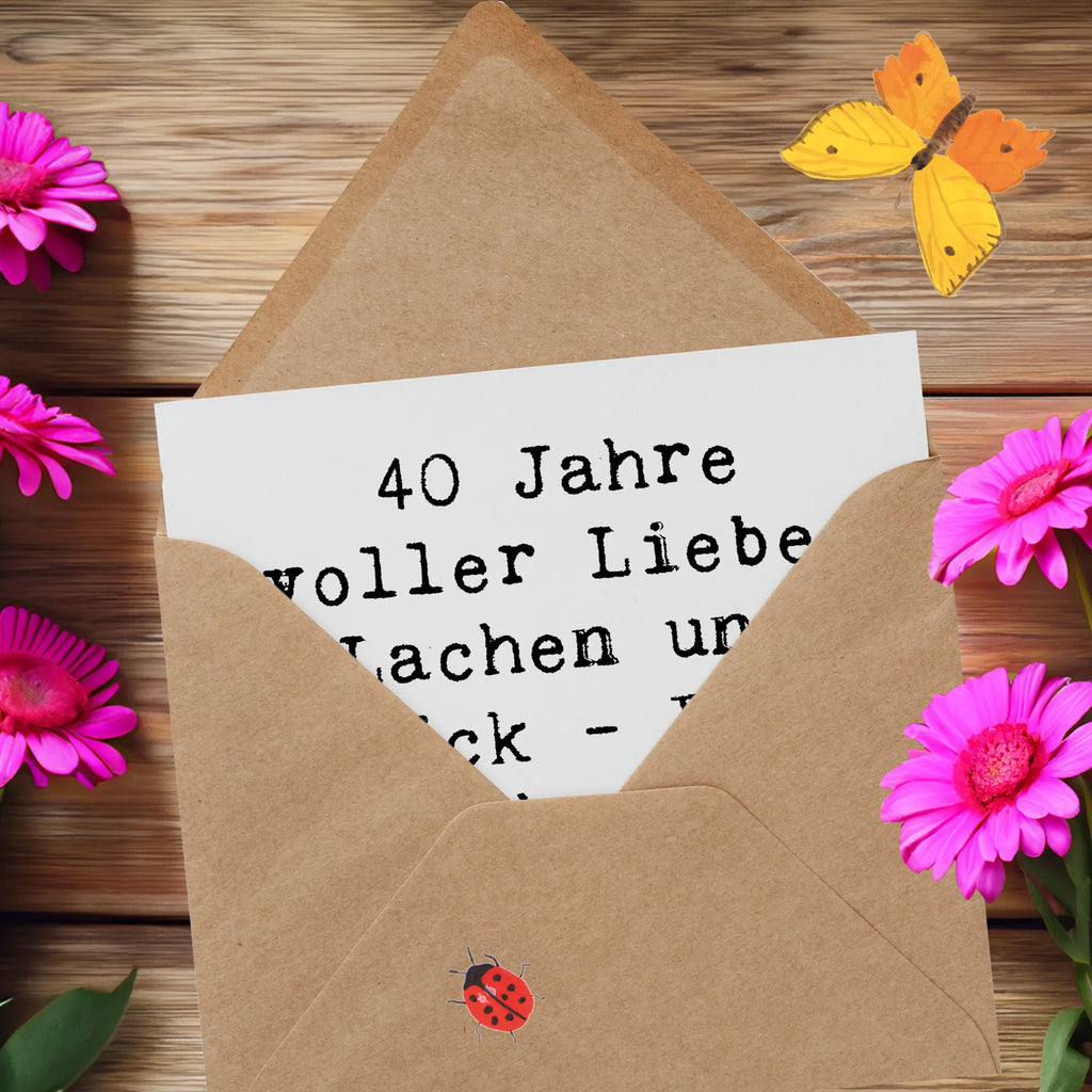 Deluxe Karte Spruch 40. Hochzeitstag Rubinhochzeit Hochzeitskarte, Karte, Geburtstagskarte, Hochwertige Klappkarte, Hochwertige Grußkarte, Grußkarte, Einladungskarte, Glückwunschkarte, Klappkarte, Hochzeit, Hochzeitsgeschenk, Ehe, Hochzeitsfeier, Trauung, Trauungsgeschenk, Verlobungsfeier, Verlobungsgeschenk, Hochzeitsgeschenkideen, Hochzeitsgeschenke für Brautpaar