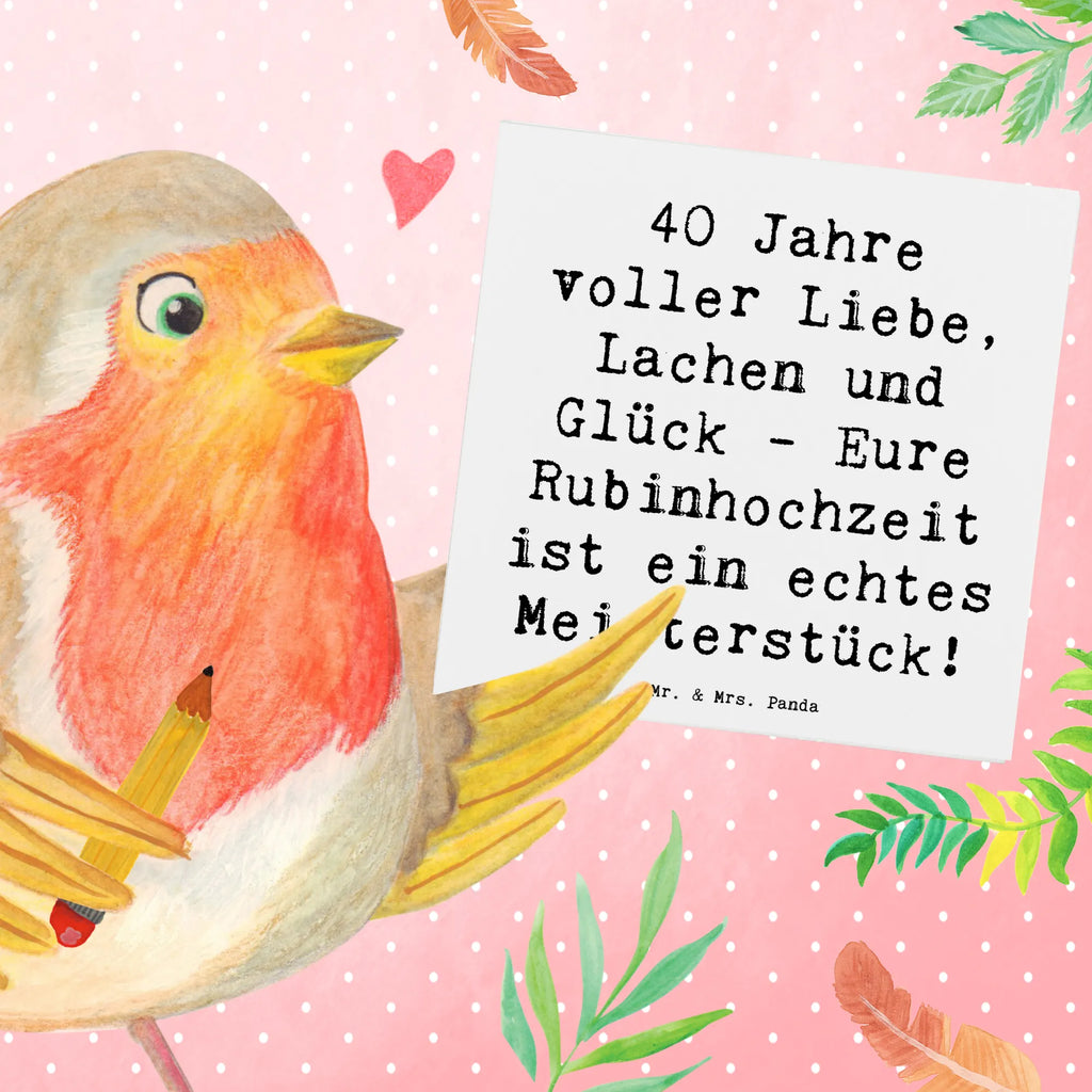 Deluxe Karte Spruch 40. Hochzeitstag Rubinhochzeit Hochzeitskarte, Karte, Geburtstagskarte, Hochwertige Klappkarte, Hochwertige Grußkarte, Grußkarte, Einladungskarte, Glückwunschkarte, Klappkarte, Hochzeit, Hochzeitsgeschenk, Ehe, Hochzeitsfeier, Trauung, Trauungsgeschenk, Verlobungsfeier, Verlobungsgeschenk, Hochzeitsgeschenkideen, Hochzeitsgeschenke für Brautpaar