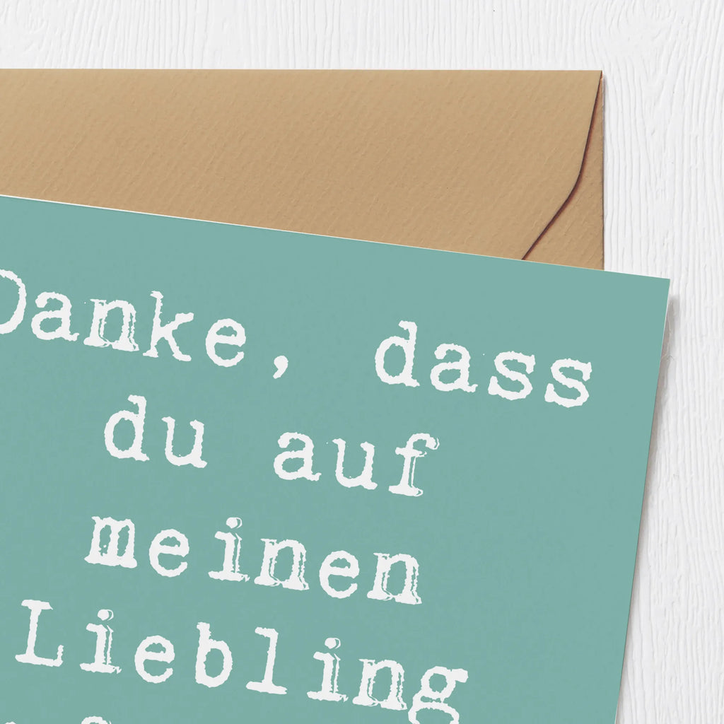 Deluxe Card Saying Danke, dass du auf meinen Liebling aufgepasst hast! Glückwunschkarte, Klappkarte, Hochzeitskarte, Einladungskarte, Karte, Geburtstagskarte, Hochwertige Klappkarte, Grußkarte, Hochwertige Grußkarte