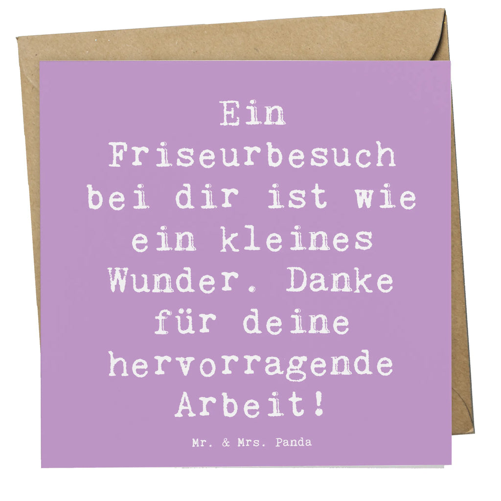 Deluxe Card Saying Ein Friseurbesuch bei dir ist wie ein kleines Wunder. Danke für deine hervorragende Arbeit! Karte, Grußkarte, Klappkarte, Einladungskarte, Glückwunschkarte, Hochzeitskarte, Geburtstagskarte, Hochwertige Grußkarte, Hochwertige Klappkarte