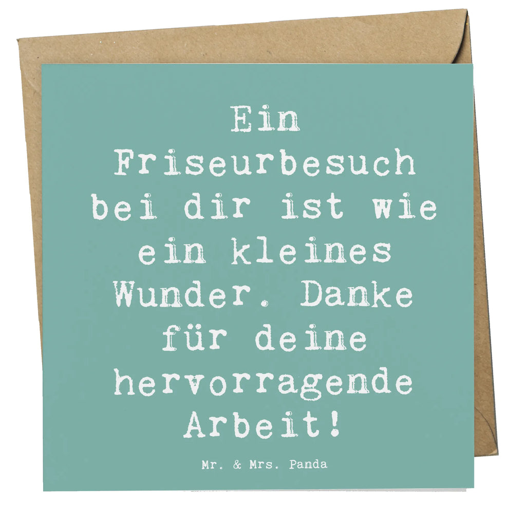 Deluxe Card Saying Ein Friseurbesuch bei dir ist wie ein kleines Wunder. Danke für deine hervorragende Arbeit! Karte, Grußkarte, Klappkarte, Einladungskarte, Glückwunschkarte, Hochzeitskarte, Geburtstagskarte, Hochwertige Grußkarte, Hochwertige Klappkarte