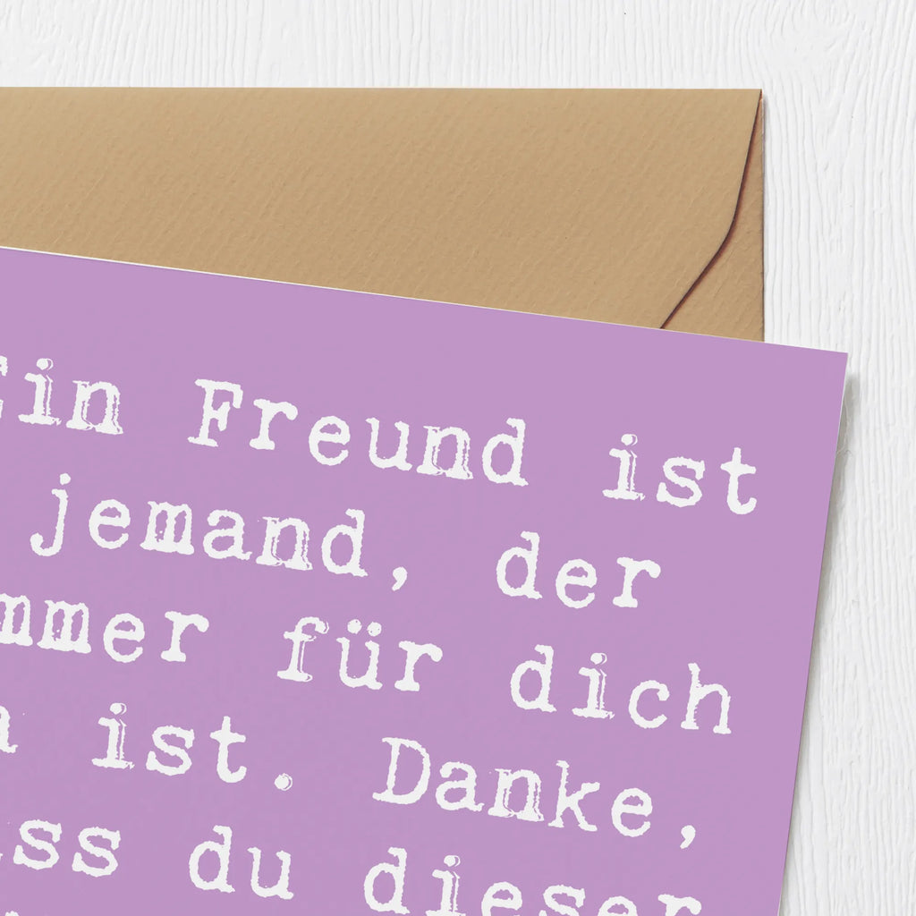 Deluxe Karte Spruch Freund fürs Leben Karte, Geburtstagskarte, Hochwertige Grußkarte, Grußkarte, Glückwunschkarte, Hochwertige Klappkarte, Einladungskarte, Hochzeitskarte, Klappkarte