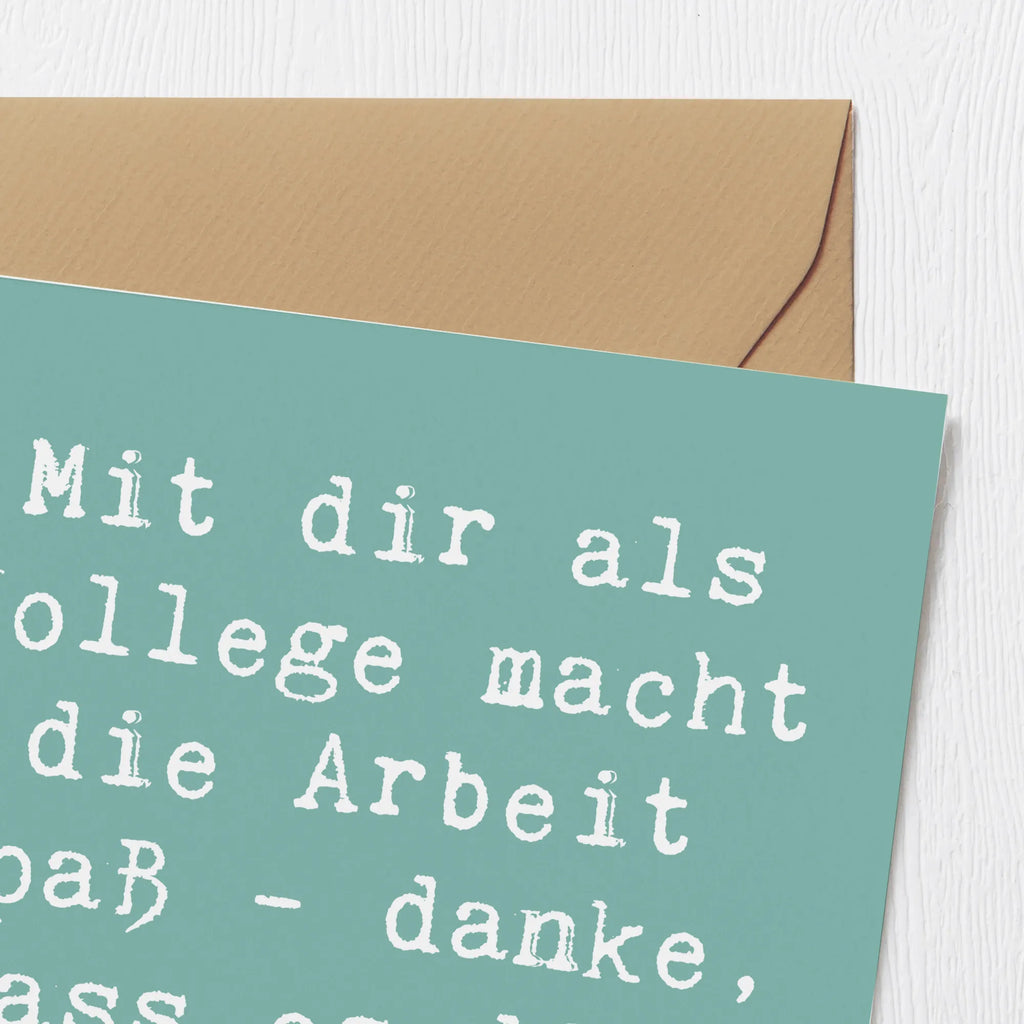 Deluxe Karte Spruch Kollege Freude Klappkarte, Hochwertige Klappkarte, Karte, Glückwunschkarte, Einladungskarte, Hochwertige Grußkarte, Geburtstagskarte, Grußkarte, Hochzeitskarte