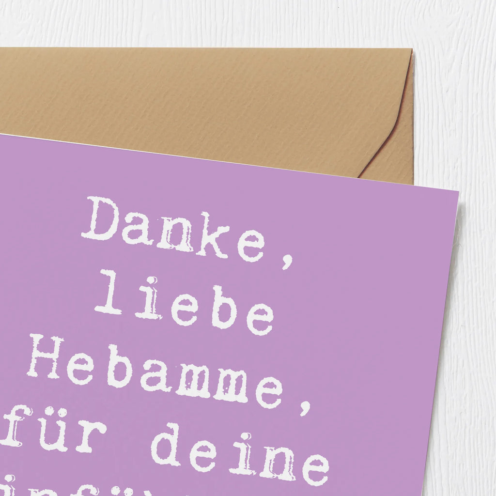 Deluxe Card Saying Danke, liebe Hebamme, für deine einfühlsame Begleitung! Karte, Grußkarte, Klappkarte, Einladungskarte, Glückwunschkarte, Hochzeitskarte, Geburtstagskarte, Hochwertige Grußkarte, Hochwertige Klappkarte