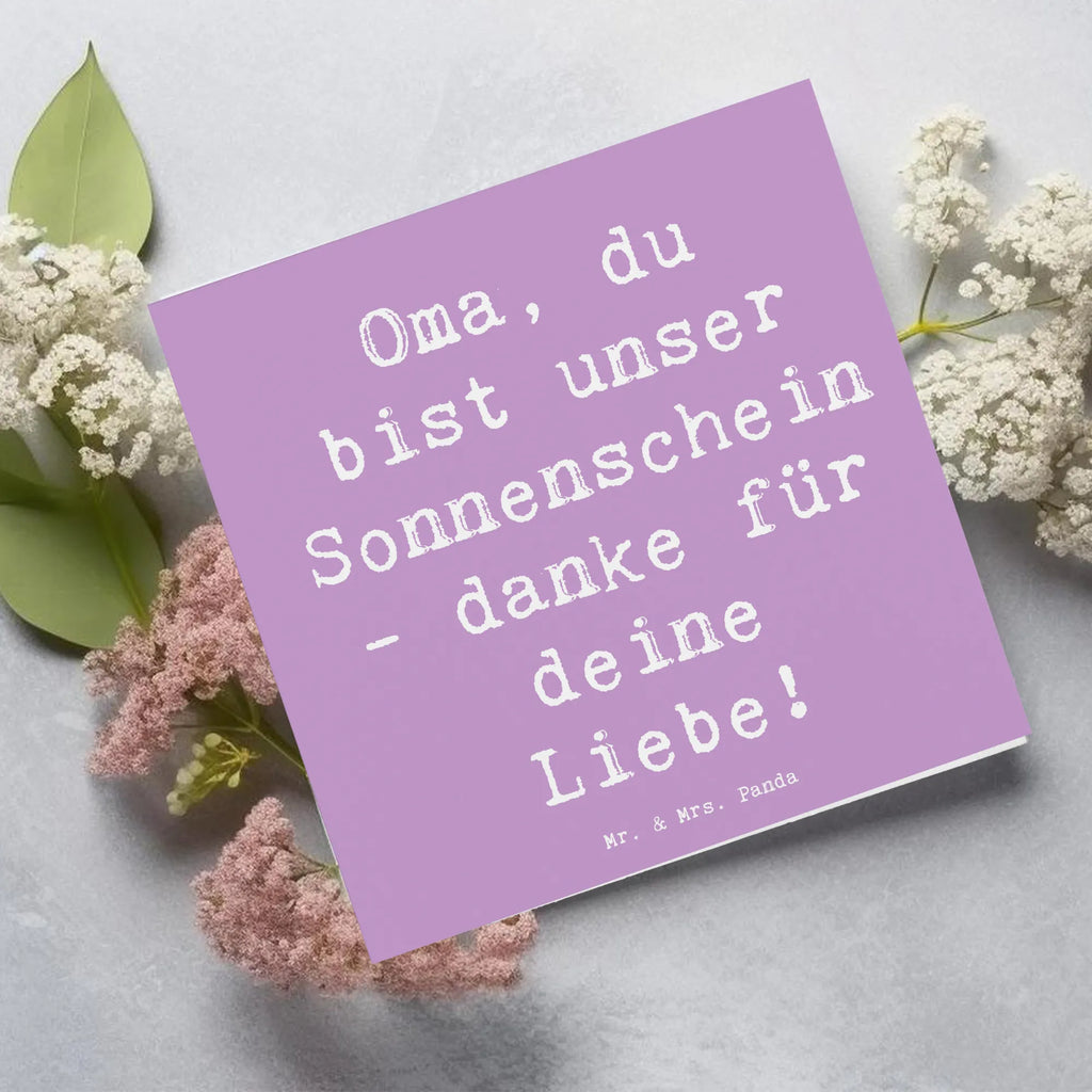 Deluxe Karte Spruch Oma Sonnenschein Hochwertige Klappkarte, Karte, Hochzeitskarte, Einladungskarte, Geburtstagskarte, Hochwertige Grußkarte, Grußkarte, Glückwunschkarte, Klappkarte