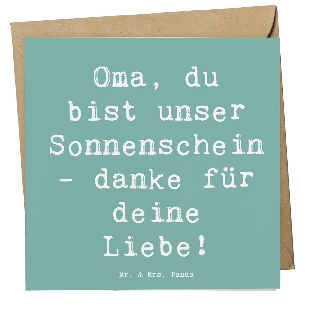 Deluxe Karte Spruch Oma Sonnenschein Hochwertige Klappkarte, Karte, Hochzeitskarte, Einladungskarte, Geburtstagskarte, Hochwertige Grußkarte, Grußkarte, Glückwunschkarte, Klappkarte