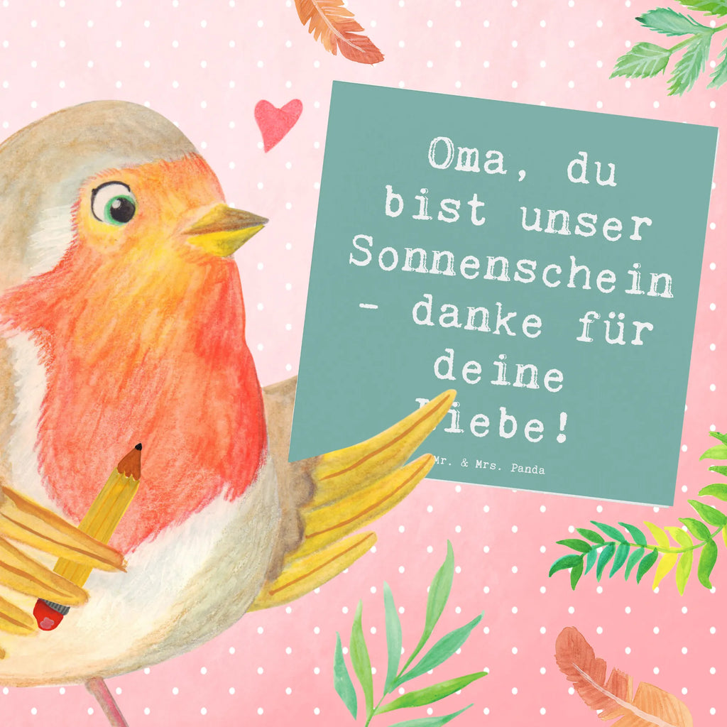 Deluxe Karte Spruch Oma Sonnenschein Hochwertige Klappkarte, Karte, Hochzeitskarte, Einladungskarte, Geburtstagskarte, Hochwertige Grußkarte, Grußkarte, Glückwunschkarte, Klappkarte