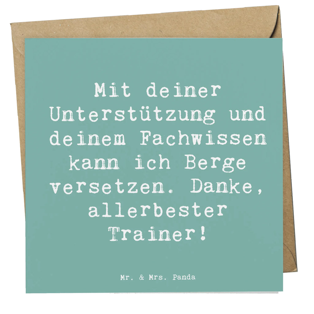 Deluxe Card Saying Mit deiner Unterstützung und deinem Fachwissen kann ich Berge versetzen. Danke, allerbester Trainer! Karte, Grußkarte, Klappkarte, Einladungskarte, Glückwunschkarte, Hochzeitskarte, Geburtstagskarte, Hochwertige Grußkarte, Hochwertige Klappkarte