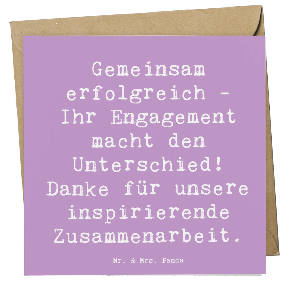 Deluxe Card Saying Gemeinsam erfolgreich - Ihr Engagement macht den Unterschied! Danke für unsere inspirierende Zusammenarbeit. Karte, Grußkarte, Klappkarte, Einladungskarte, Glückwunschkarte, Hochzeitskarte, Geburtstagskarte, Hochwertige Grußkarte, Hochwertige Klappkarte