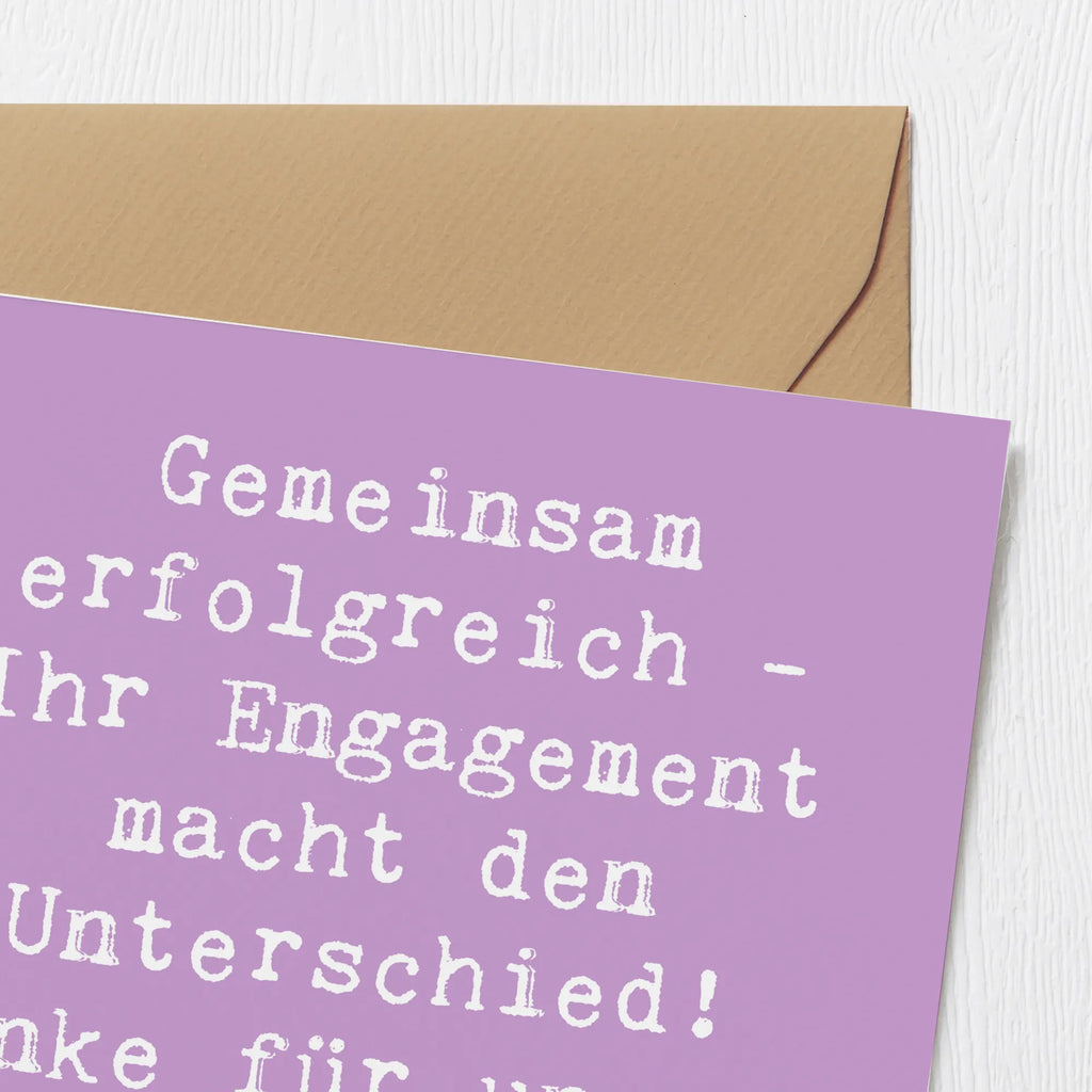 Deluxe Card Saying Gemeinsam erfolgreich - Ihr Engagement macht den Unterschied! Danke für unsere inspirierende Zusammenarbeit. Karte, Grußkarte, Klappkarte, Einladungskarte, Glückwunschkarte, Hochzeitskarte, Geburtstagskarte, Hochwertige Grußkarte, Hochwertige Klappkarte