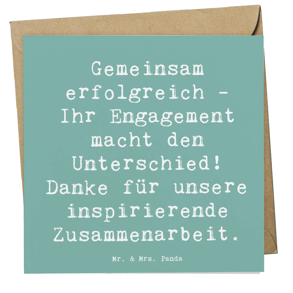 Deluxe Card Saying Gemeinsam erfolgreich - Ihr Engagement macht den Unterschied! Danke für unsere inspirierende Zusammenarbeit. Karte, Grußkarte, Klappkarte, Einladungskarte, Glückwunschkarte, Hochzeitskarte, Geburtstagskarte, Hochwertige Grußkarte, Hochwertige Klappkarte