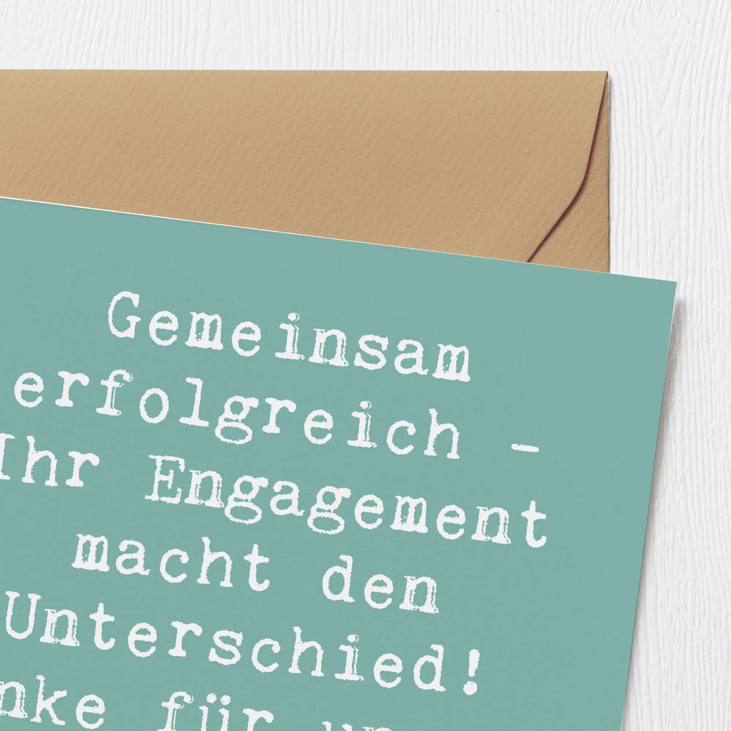 Deluxe Card Saying Gemeinsam erfolgreich - Ihr Engagement macht den Unterschied! Danke für unsere inspirierende Zusammenarbeit. Karte, Grußkarte, Klappkarte, Einladungskarte, Glückwunschkarte, Hochzeitskarte, Geburtstagskarte, Hochwertige Grußkarte, Hochwertige Klappkarte