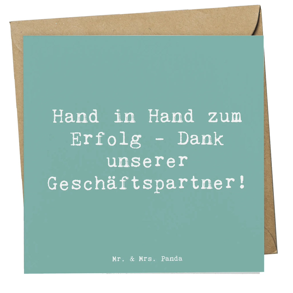 Deluxe Card Saying Hand in Hand zum Erfolg - Dank unserer Geschäftspartner! Hochzeitskarte, Einladungskarte, Hochwertige Grußkarte, Karte, Geburtstagskarte, Glückwunschkarte, Grußkarte, Hochwertige Klappkarte, Klappkarte