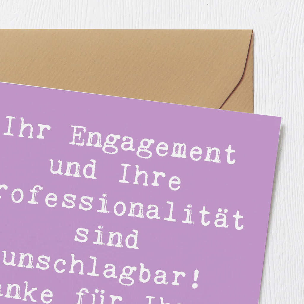 Deluxe Card Saying Ihr Engagement und Ihre Professionalität sind unschlagbar! Danke für Ihren hervorragenden Kundendienst! Karte, Hochwertige Klappkarte, Geburtstagskarte, Hochwertige Grußkarte, Einladungskarte, Hochzeitskarte, Grußkarte, Klappkarte, Glückwunschkarte