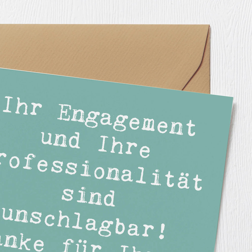 Deluxe Card Saying Ihr Engagement und Ihre Professionalität sind unschlagbar! Danke für Ihren hervorragenden Kundendienst! Karte, Hochwertige Klappkarte, Geburtstagskarte, Hochwertige Grußkarte, Einladungskarte, Hochzeitskarte, Grußkarte, Klappkarte, Glückwunschkarte