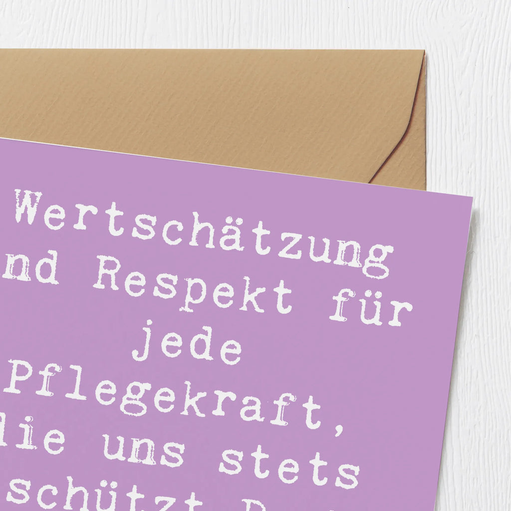 Deluxe Karte Spruch Pflegekraft Wertschätzung Klappkarte, Hochzeitskarte, Hochwertige Grußkarte, Hochwertige Klappkarte, Karte, Glückwunschkarte, Einladungskarte, Grußkarte, Geburtstagskarte