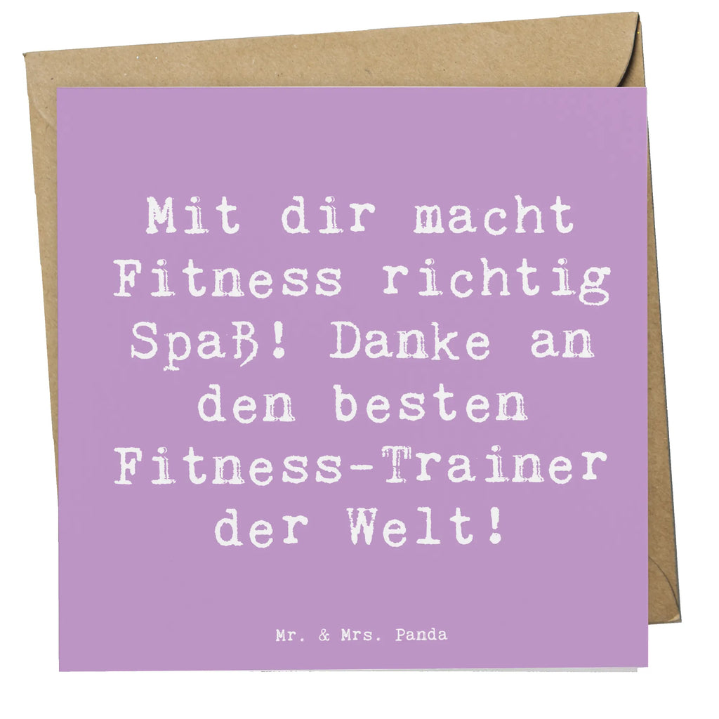 Deluxe Card Saying Mit dir macht Fitness richtig Spaß! Danke an den besten Fitness-Trainer der Welt! Karte, Grußkarte, Klappkarte, Einladungskarte, Glückwunschkarte, Hochzeitskarte, Geburtstagskarte, Hochwertige Grußkarte, Hochwertige Klappkarte