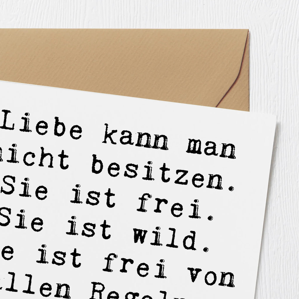 Deluxe Karte Spruch Liebe und Freiheit Grußkarte, Glückwunschkarte, Geburtstagskarte, Hochzeitskarte, Einladungskarte, Karte, Hochwertige Klappkarte, Klappkarte, Hochwertige Grußkarte, sprüche, zitate, spruch kollektion, inspiration, motivation, lebensweisheiten, geschenkideen, wanddeko, wohnaccessoires, sprüche sammlung, schöne sprüche, glück, liebe, freude, lächeln, alltag verschönern, nachhaltige geschenke, dekoration, kreativ, einzigartig, shopify, mr and mrs panda