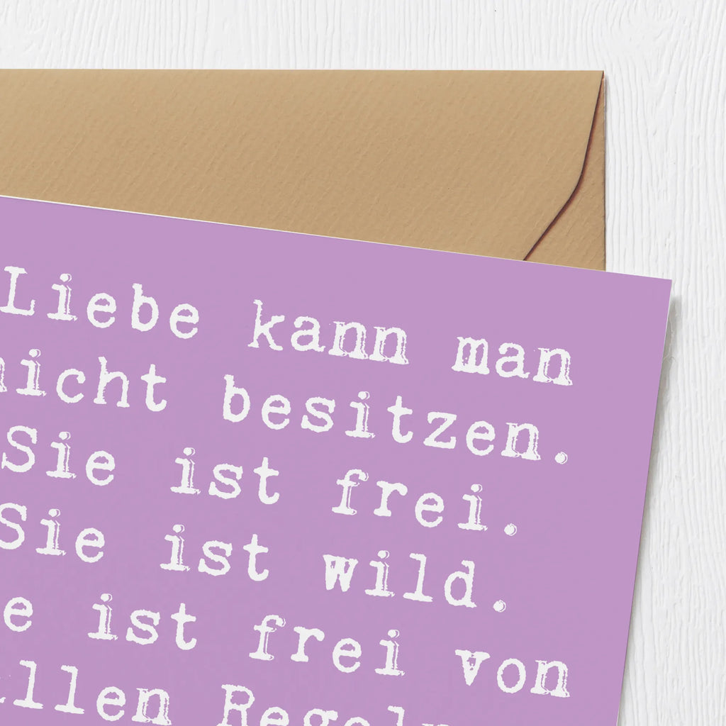 Deluxe Karte Spruch Liebe und Freiheit Grußkarte, Glückwunschkarte, Geburtstagskarte, Hochzeitskarte, Einladungskarte, Karte, Hochwertige Klappkarte, Klappkarte, Hochwertige Grußkarte, sprüche, zitate, spruch kollektion, inspiration, motivation, lebensweisheiten, geschenkideen, wanddeko, wohnaccessoires, sprüche sammlung, schöne sprüche, glück, liebe, freude, lächeln, alltag verschönern, nachhaltige geschenke, dekoration, kreativ, einzigartig, shopify, mr and mrs panda
