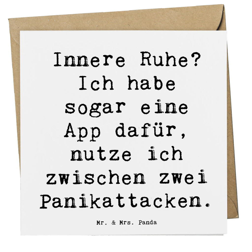Deluxe Card Saying Innere Ruhe? Ich habe sogar eine App dafür, nutze ich zwischen zwei Panikattacken. Hochwertige Grußkarte, Einladungskarte, Grußkarte, Karte, Hochwertige Klappkarte, Geburtstagskarte, Klappkarte, Hochzeitskarte, Glückwunschkarte