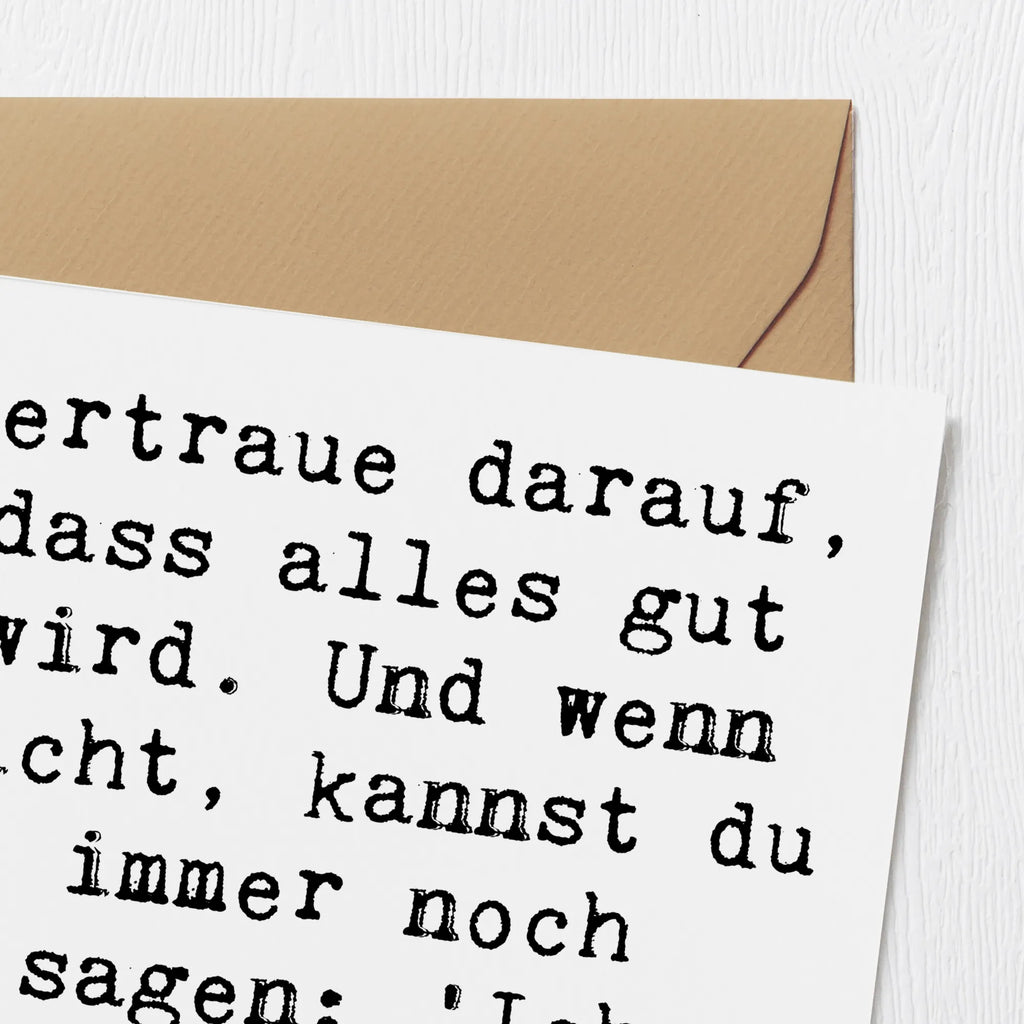 Deluxe Karte Spruch Schutz & Vertrauen Hochwertige Grußkarte, Karte, Einladungskarte, Geburtstagskarte, Klappkarte, Glückwunschkarte, Hochzeitskarte, Grußkarte, Hochwertige Klappkarte