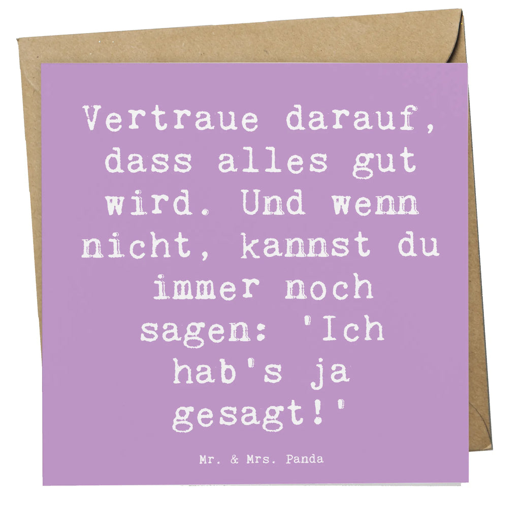 Deluxe Karte Spruch Schutz & Vertrauen Hochwertige Grußkarte, Karte, Einladungskarte, Geburtstagskarte, Klappkarte, Glückwunschkarte, Hochzeitskarte, Grußkarte, Hochwertige Klappkarte